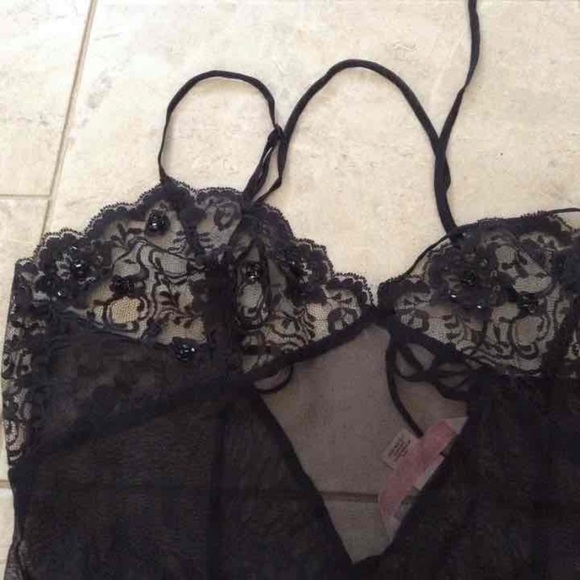 Victoria's Secret Black Lace Slip Medium - Picture 8 of 13
